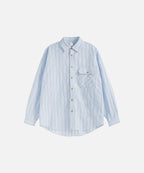 STRIPE JACQUARD PLAID SHIRT