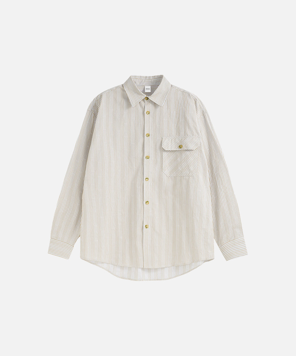 STRIPE JACQUARD PLAID SHIRT