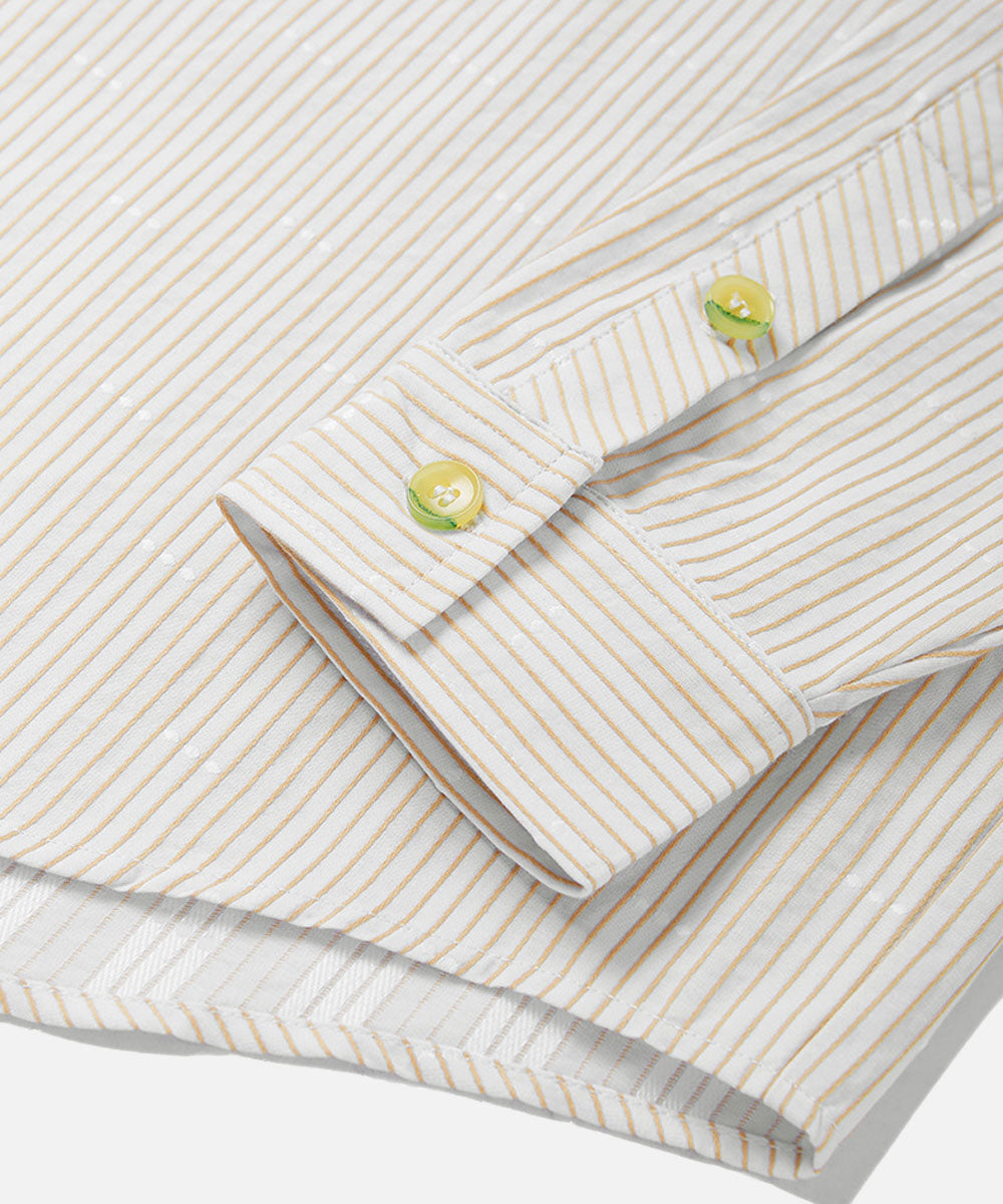 STRIPE JACQUARD PLAID SHIRT